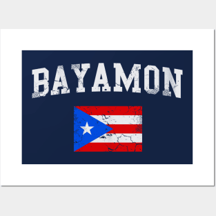 Retro Bayamon Puerto Rico Flag Posters and Art